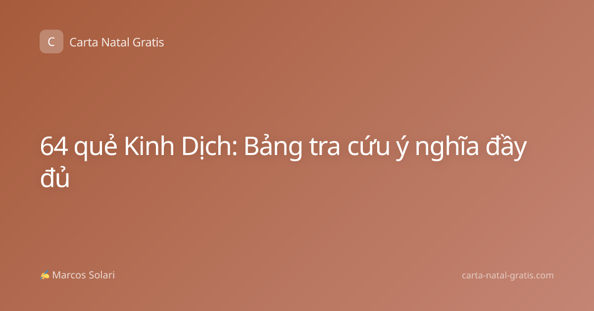 64 quẻ Kinh Dịch: Bảng tra cứu ý nghĩa đầy đủ