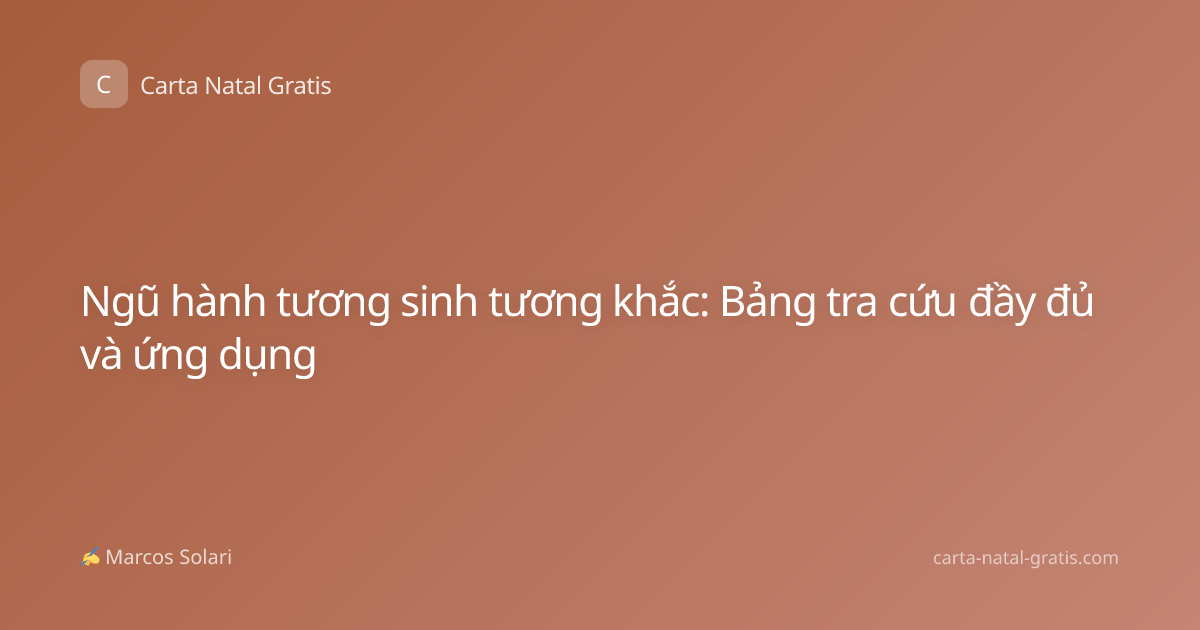 Ngũ hành tương sinh tương khắc: Bảng tra cứu đầy đủ và ứng dụng