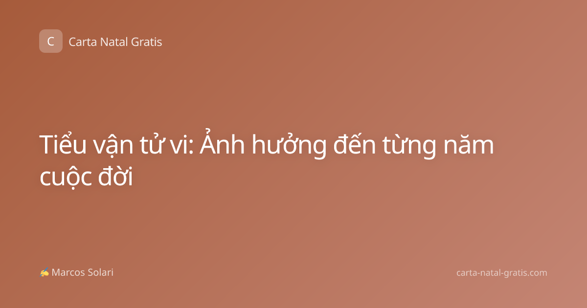 Tiểu vận tử vi: Ảnh hưởng đến từng năm cuộc đời